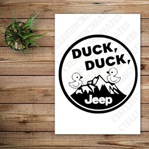 *2 for $20& Duck Duck Jeep vinyl decal Sticker Handcrafted